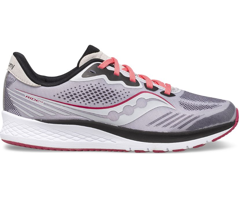 Kids' Saucony Ride 14 Sneakers Silver / Pink | Singapore 900HAPK